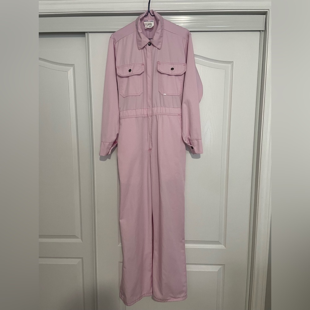 Pink Coveralls with Pockets